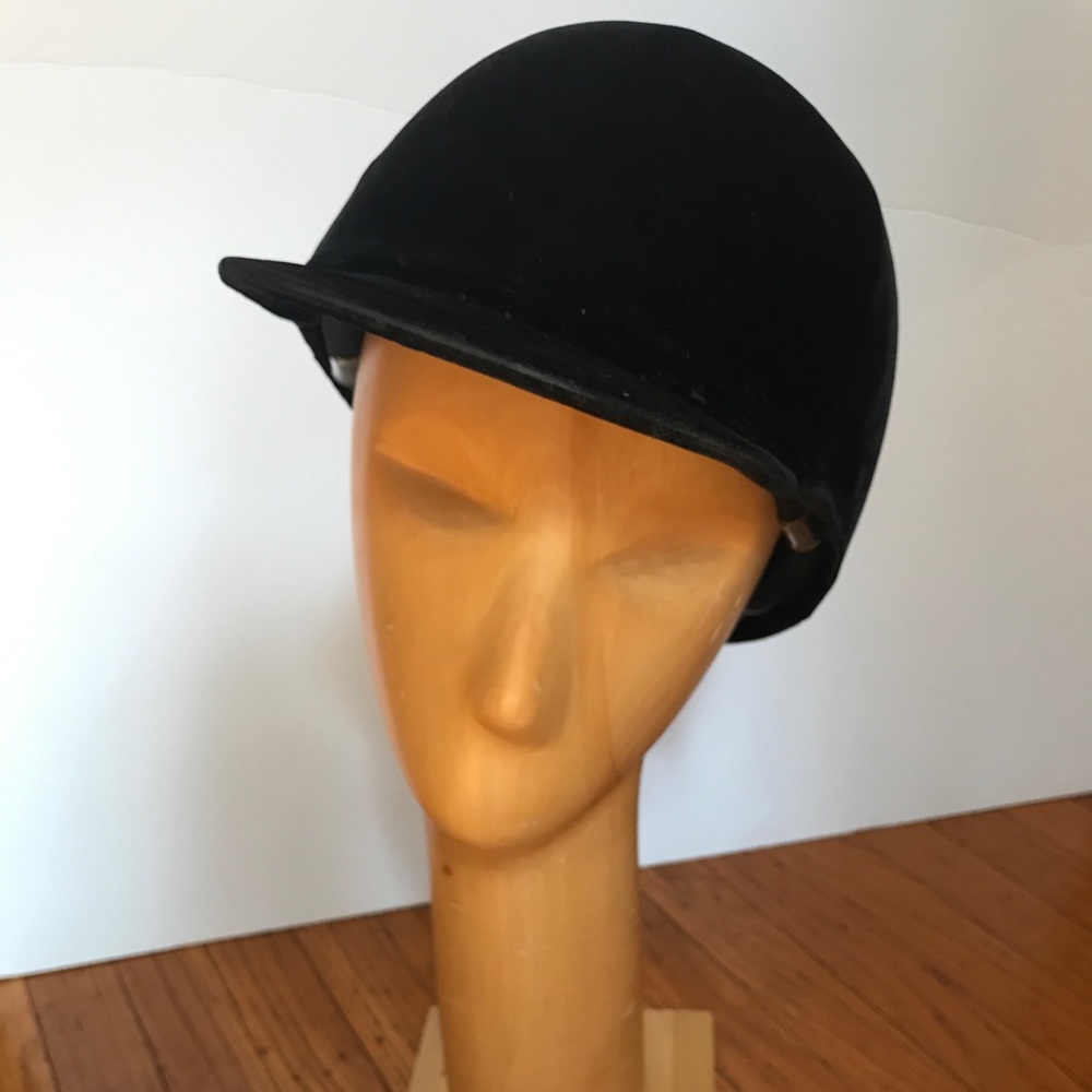 Black velvet hard hat